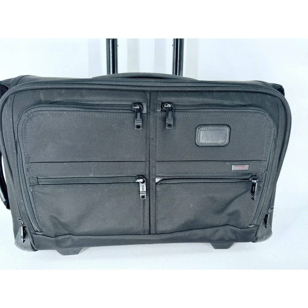 TUMI Alpha II 22038D2 4-Wheel Garment Bag Carry-On Black Ballistic Nylon